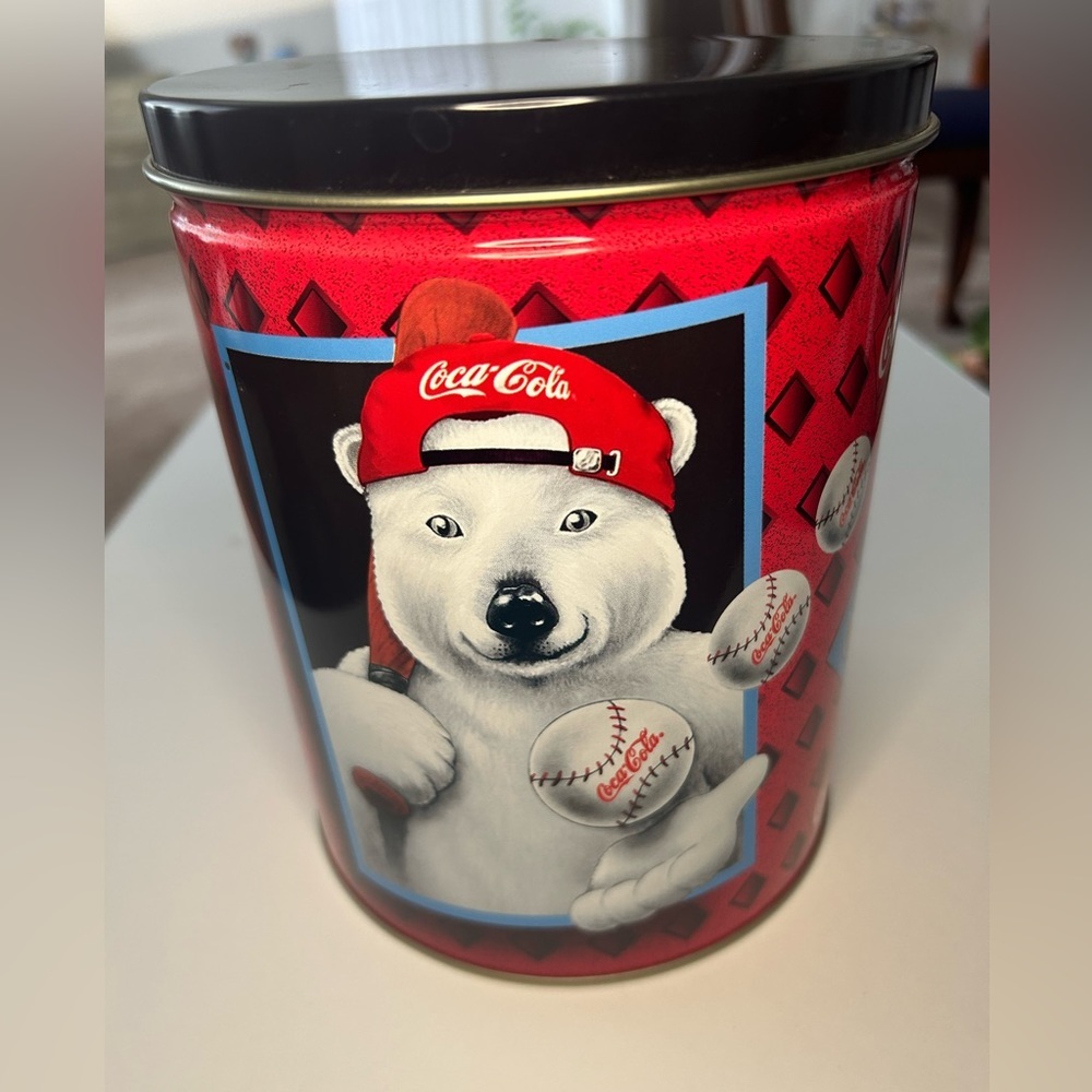 Coca Cola Baseball Polar Bear 1997 Tin